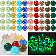 Load image into Gallery viewer, Skylety 50 Pieces Marbles Glow in The Dark Handmade Glass Marbles Colorful Glass Marbles for Boys and Girls Marble Games, DIY and Home Decoration, 10 Colors
