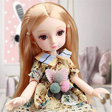 Load image into Gallery viewer, Little Bado BJD Girl Doll 10 Inch Joints DIY Doll Clothes with Silky Hair and Makeup Face, Wearing Exquisite Clothes and Shoes, Great Gift for 3 Year-Olds Boys Girls Lucia
