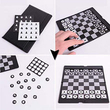 Load image into Gallery viewer, MKVRS Chess Plastic Chess Game, Magnetic Travel Chess Set, Folding Chess Board, with Magnetic Chess Pieces, Chess Strategy, for Beginners, Kids Adults Chess Set (Color : Black)
