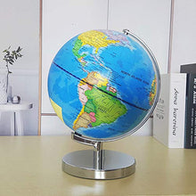 Load image into Gallery viewer, ROBDAE Globe Diameter 23 cm Home Office Decorations Interactive Educational Swivel Desktop Globe Light Gift Globes of The World with Stand (Color : Blue, Size : 23cm)
