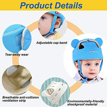 Load image into Gallery viewer, ESUPPORT Baby Adjustable Safety Helmet Headguard Protective Harnesses Hat Providing Safer Environment When Learning to Crawl Walk Play (Blue-1)
