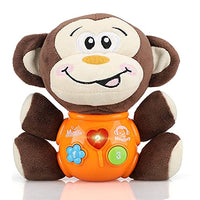SUNWUKING Baby Musical Toy Baby Doll - Infant Toy Musical Toy for Baby Toy Newborn Plush Figure Toy Toddler Plush Gift Soother Doll Partner Baby Monkey