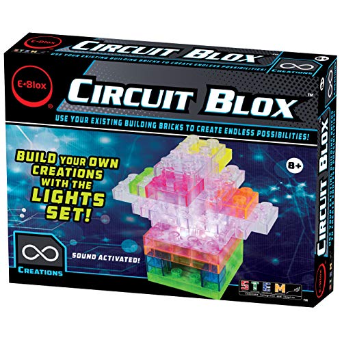 E-Blox Circuit Blox Lights - Sound Activated Circuit Board Building Blocks Toys Set for Kids Ages 8+