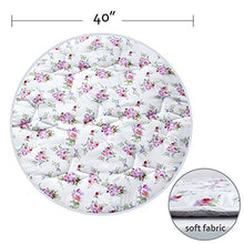 Load image into Gallery viewer, Kids Pop Up Tent Mat, Round Play Mat for Baby Girl, Anti Slip Kids Tents Indoor Playhouses Mat, 40&#39;&#39; x 40&#39;&#39; Round Area Rug, Pop Up Tent Mat for Playtime, Baby Play Mat Round (Floral, Only Mat)
