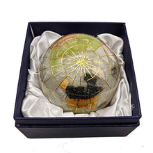 Load image into Gallery viewer, Unique Art 3-Inch Pearl Swirl Ocean Gemstone World Globe Paper Weight
