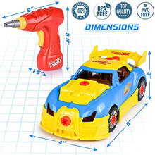 Load image into Gallery viewer, Liberty Imports Kids Take Apart Toys - Build Your Own Racing Vehicle Toy Construction Playset - Realistic Sounds and Lights with Tools and Power Drill (Race Car)
