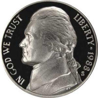 1988 S Gem Proof Jefferson Nickel US Coin