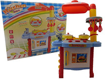 Load image into Gallery viewer, ALLKINDATHINGS Children Kids Kitchen Cooking Role Play Pretend Toy Cooker Oven Set with Sounds and Accessories
