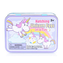 Load image into Gallery viewer, Hatching Unicorn Rainbow Egg Multicolored, Tin of 2 Eggs. Girls Birthday, Stocking Stuffer, Party Favor
