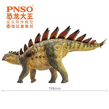 Load image into Gallery viewer, PNSO Tuojiangosaurus Figure Realistic Stegosauridae Dinosaur PVC Collector Toys Animal Educational Model Decoration Gift for Adult
