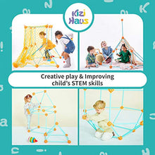 Load image into Gallery viewer, Kizihaus Fort Building kit (Balls and Sticks Kit) with Storage Bag - Kids Fort | Fort kit | Fort Builder | Indoor Fort | Blanket Fort | Large Fort Making Kit | Child Tent Indoor
