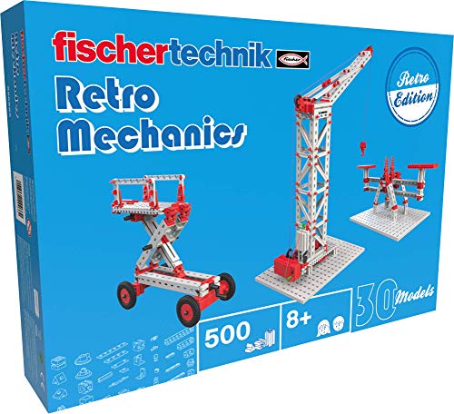 fischertechnik Retro Mechanics Construction Kit with 500 Multicolored Parts for Limitless Building Opportunitities for Ages 8 and Up