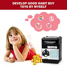 Load image into Gallery viewer, Subao Piggy Bank Electronic Piggy Bank Coin Bank for Boys Auto Scroll Paper Money Safe for Cash Saving with Password Code Mini Bank Toys for 7 8 9 10 Year Old Boys Girls Birthday Gift Ideas (Black)

