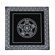 Load image into Gallery viewer, MNTT Tarot Tablecloth,49x49cm Board Game Astrological Non-Woven Altar Tarot Cloth Tarot Card Mat Tarot Card Cloth(Black)

