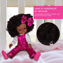 Load image into Gallery viewer, Black Girl Doll, 14in Cute Baby Doll Toy, Safe Play Together Reborn Baby Doll, for Children Kids(Q14-57 Rose red Strap)
