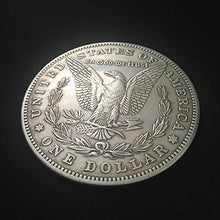 Load image into Gallery viewer, blue-ther Jumbo Copper Morgan Dollar (7cm) Stage Magic Tricks Coin Magic Props Funny Coin Appearing Gimmick Classic Magician Toys (Silver)
