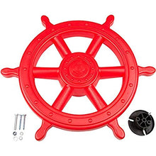 Load image into Gallery viewer, Swing Set Stuff Inc. Ships Wheel (Red) with SSS Logo Sticker
