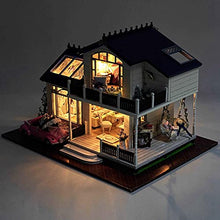 Load image into Gallery viewer, Hilitand Wooden Dollhouse, Assembling Dollhouse Atural and Eco-Friendly for Your Friends, Family and Classmates as Gifts
