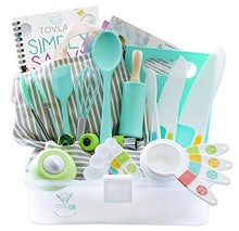 Load image into Gallery viewer, Tovla Jr. Kids Cooking and Baking Gift Set with Storage Case - Complete Cooking Supplies for the Junior Chef - Kids Baking Set for Girls &amp; Boys - Real Accessories &amp; Utensils for the Curious Child
