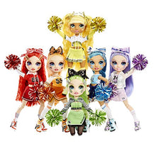 Load image into Gallery viewer, Rainbow High Cheer Sunny Madison  Yellow Cheerleader Fashion Doll with Pom Poms and Doll Accessories, Great Gift for Kids 6-12 Years Old
