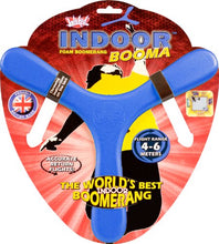 Load image into Gallery viewer, Wicked Indoor Booma - Blue. The World&#39;s Best Indoor Boomerang. Special &quot;Memorang&quot; Safe Foam Boomerang For Kids &amp; Adults To Play Safe At Home / Backyards.
