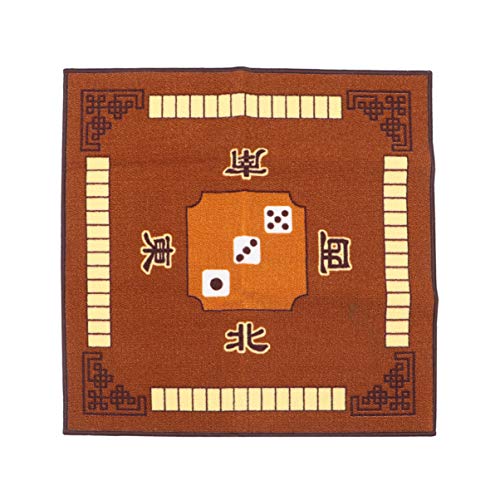 EXCEART Mahjong Table Cover Table Top Mat for Poker Card Games Board Games Tile Games Dominoes and Mahjong (Brown)