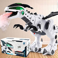 Aoile Dinosaur Shaped Toy Spray Electric Dinosaur Mechanical Pterosaurs Dinosaur Toy Kids Gift White