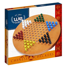 Load image into Gallery viewer, WE Games Solid Wood Chinese Checkers Board Game with Pegs- 11.5 in.
