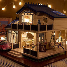 Load image into Gallery viewer, Hilitand Wooden Dollhouse, Assembling Dollhouse Atural and Eco-Friendly for Your Friends, Family and Classmates as Gifts
