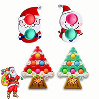 JASZSET Fidget Toys, Handheld Mini Popping Fidget Toy Sensory Push Pop Bubble Toys (Christmas Set)