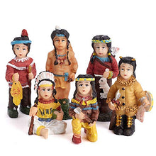 Load image into Gallery viewer, Factory Direct Craft Miniature Indian Male Figurine | 6 Pieces for Holiday, Seasonal Crafting, Decorating and Displaying

