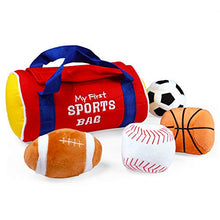 Load image into Gallery viewer, GUND Baby My First Sports Bag Stuffed Plush Playset, 5 Piece, 8&quot;
