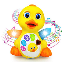 Load image into Gallery viewer, Liberty Imports Musical Dancing Duck Toy Walking Singing Yellow Ducky Moving Toys for Baby with Music &amp; LED Lights for Toddlers, Infant Learning Development
