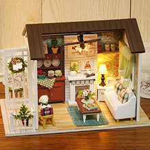 Load image into Gallery viewer, TuKIIE DIY Miniature Dollhouse Kit, 1:24 Scale Wooden Mini Doll House Accessories with Furniture for Kids Teens Adults(Happy Times)
