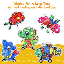 Load image into Gallery viewer, LIKEE 5Pcs Double-Sided Coloring Balloons with 8Pcs Markers, 3 Dimension Drawing Kits DIY Craft Preschool Art Toys Painting Book Gift for Kids Toddlers Boy Girl 3+ yrs (Animal)
