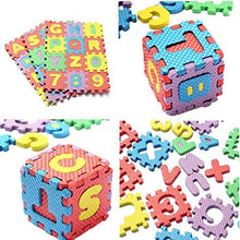 Load image into Gallery viewer, Alphabet Letters And Numbers Foam Puzzle Square Floor Mat, 6x6 Inches, 72 Pieces
