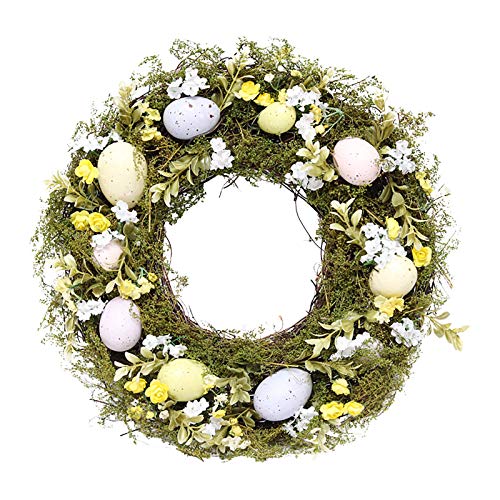 GREFER Easter Rabbit Wreath Decor for Front Door,Easter Gnome Thief Rabbit Decorations for The Home Indoor Ornaments&Garden Flag Backdrops for Photography Craft Supplies