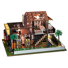 Load image into Gallery viewer, A1 DIY Cottage Handmade Coffee House Little House Mannikin Villa Assembled Toy ( Design : Cafe No. 1 )
