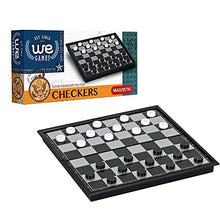 Load image into Gallery viewer, WE Games Foldable Travel Magnetic Checkers Set - 10 in.
