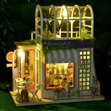 Load image into Gallery viewer, DIY 2-Layer Gardening House Model Rooftop Sunshine Botanical Garden Flower House DIY Wooden Green House Flower Shop Doll House Kit Craft Gift Puzzle Toys
