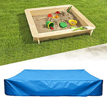 Load image into Gallery viewer, COOSOO Sandbox Cover Waterproof with Drawstring Sandbox Protective Square with Elastic Dust Protection for Sandpit Pool Toys Indoor Outdoor Garden Blue
