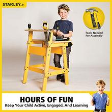 Load image into Gallery viewer, Stanley Jr. Kids Work Bench  Real Wood Craft Kits for Kids  Fun Working Bench for Kids  Kids Workshop Tool Bench  Childrens Play Work Bench  Play Construction Sets for Kids
