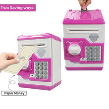 Load image into Gallery viewer, Brekya Mini ATM Piggy Bank Security Machine Best Gift for Kids,Electronic Code Piggy Bank Money Counter Safe Box Coin Bank for Boys Girls Password Lock (Pink)
