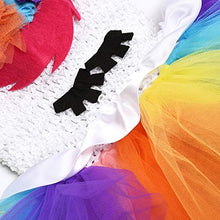 Load image into Gallery viewer, JerrisApparel Girls Unicorn Costume Dress Birthday Party Tutu Outfit with Headband (XL (7-8 Years), Rainbow Unicorn)
