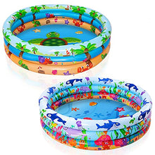 Load image into Gallery viewer, JOYIN 2 Pack 47&quot; Baby Pool, Float Kiddie Pool, Inflatable Baby Swimming Pool with 3 Rings, Summer Fun for Children, Indoor and Outdoor Water Game Play Center for Toddlers
