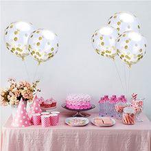 Load image into Gallery viewer, SOTOGO 15 Pieces Confetti Balloons With Golden Paper Confetti Dots (Confetti Has Been Put Into The Balloons) For Party, Wedding And Proposal, 12 Inches
