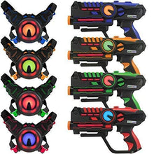Load image into Gallery viewer, ArmoGear Laser Tag  Laser Tag Guns with Vests Set of 4  Multi Player Lazer Tag Set for Kids Toy for Teen Boys &amp; Girls  Outdoor Game for Kids, Adults and Family  Ages 8+
