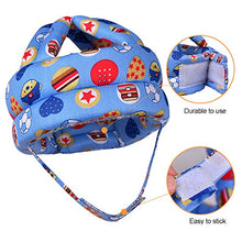 Load image into Gallery viewer, TORASO Baby Head Protector &amp; Baby Knee Pads for Crawling, Infant Safety Helmet &amp; Walking Baby Helmet, for Age 6-36 Months, Blue Football(A)
