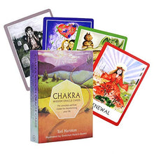 Load image into Gallery viewer, KELUNIS 49Pcs/Set Tarot Cards, Chakra Wisdom Oracle Cards with Colorful Box for Beginner Board Game
