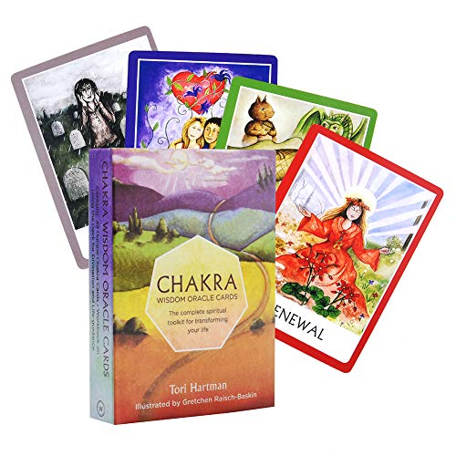 KELUNIS 49Pcs/Set Tarot Cards, Chakra Wisdom Oracle Cards with Colorful Box for Beginner Board Game